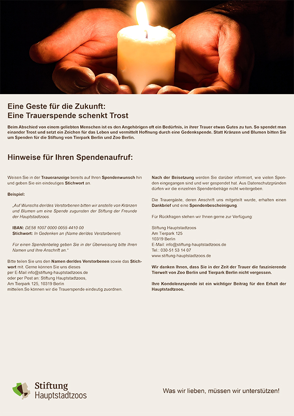 Broschüre zur Trauerspende herunterladen